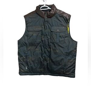 Tommy Hilfiger Sz XXL PUFFER VEST FAUX LEATHER